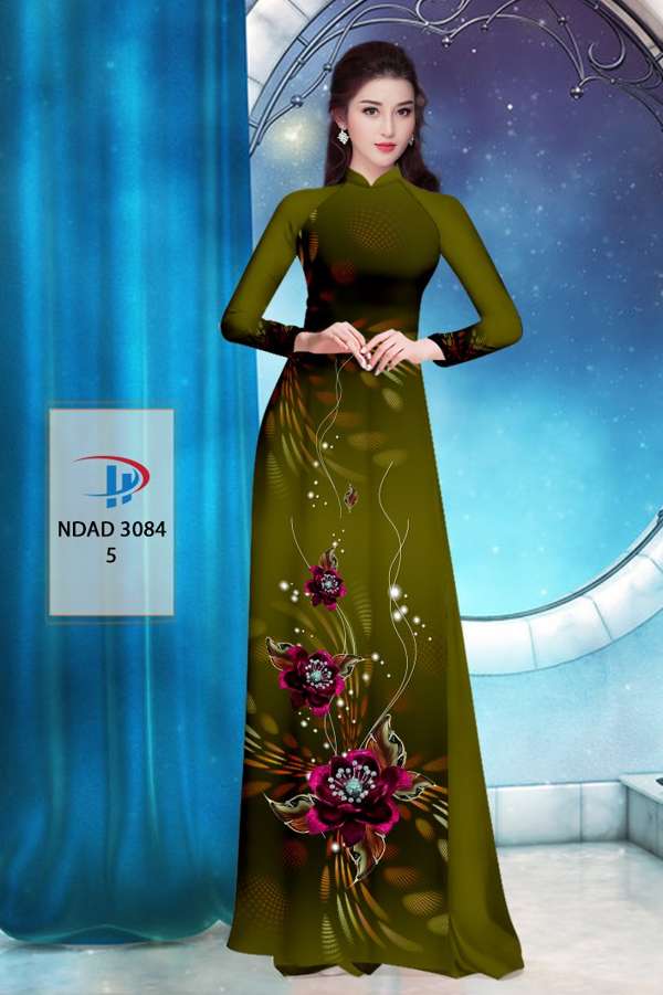 Vải Áo Dài Hoa In 3D AD NDAD3084 68